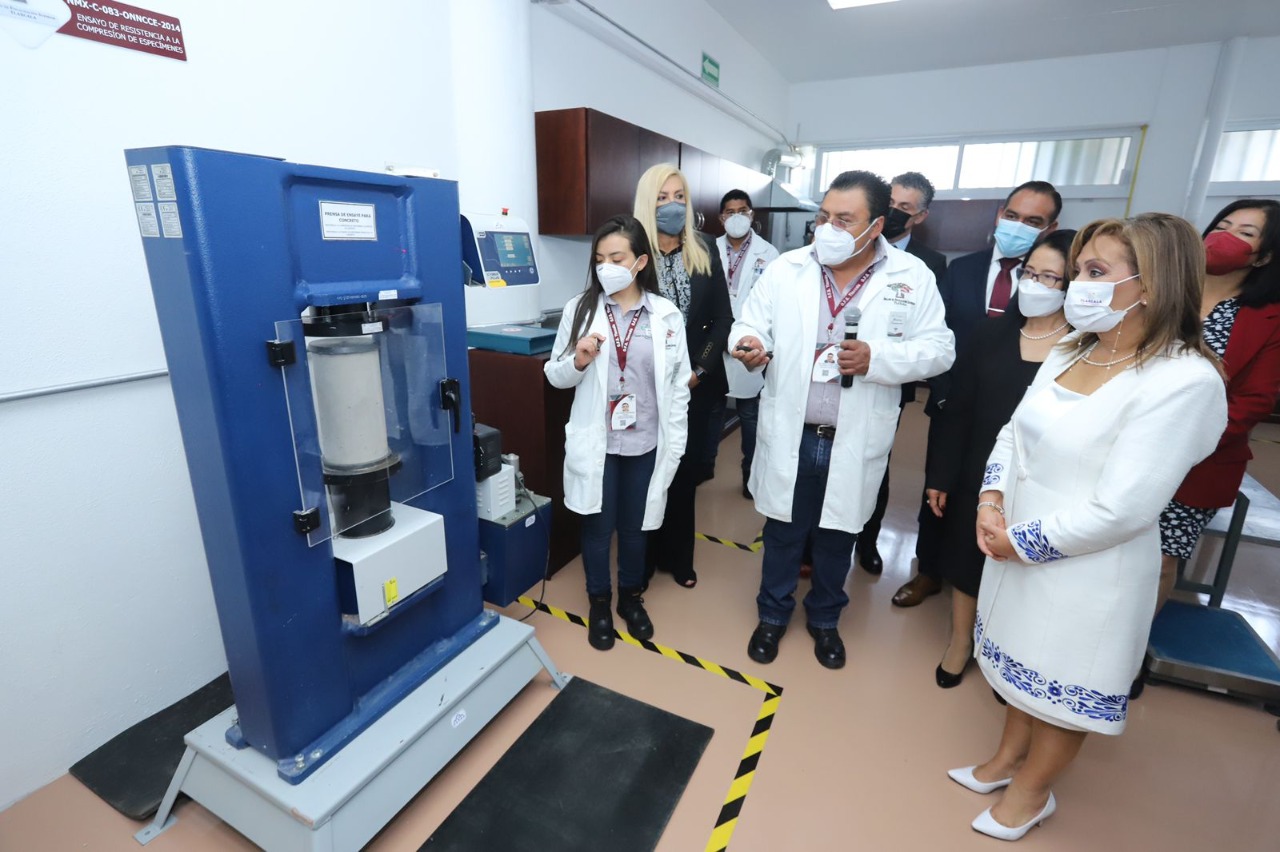 Gobernadora Lorena Cuéllar inauguró el laboratorio de obra pública del OFS